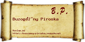Buzogány Piroska névjegykártya