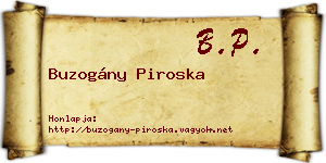 Buzogány Piroska névjegykártya
